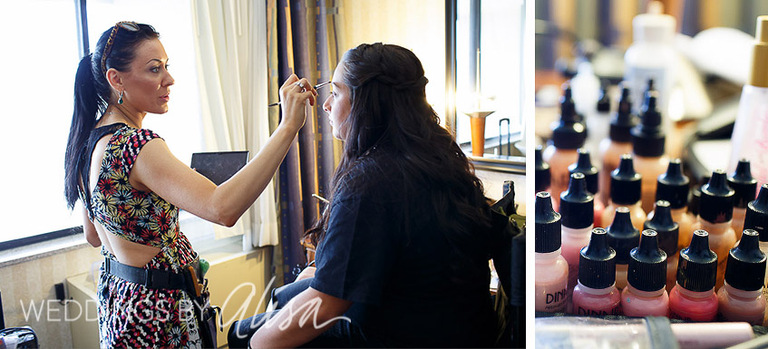 Bethany Montecalvo, makeup artist, doing bridesmaid makeup