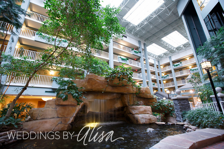 Koi pond at Embassy Suites in Pittsburgh
