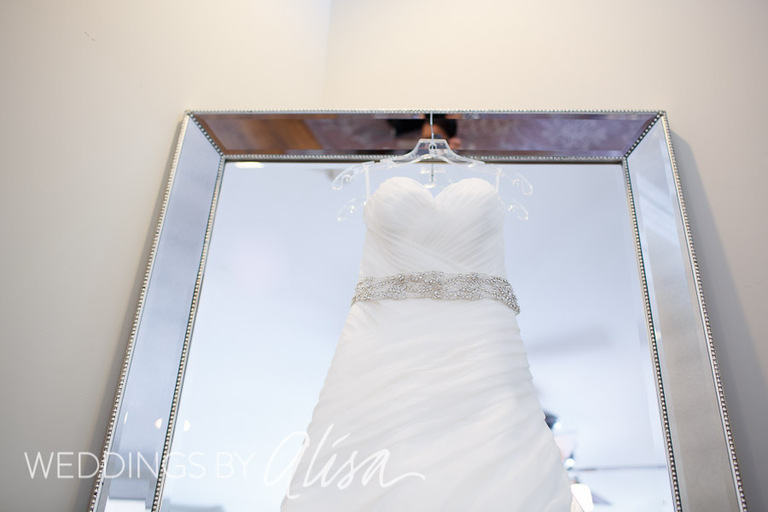 Wedding dress at the Mansion at Maple Heights in Pittsburgh