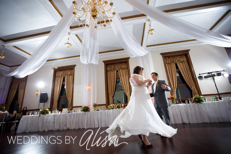 Dancing at their wedding reception in Butler, Pennsylvania