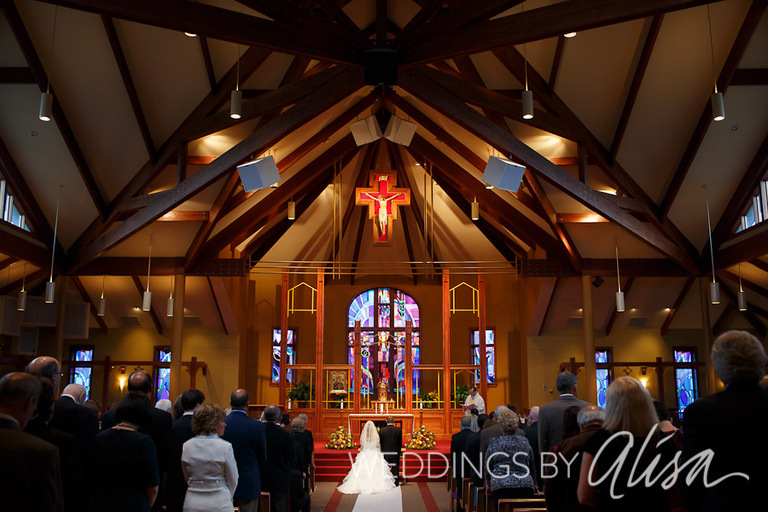 Wedding ceremony at St. Bonaventure in Pittsburgh