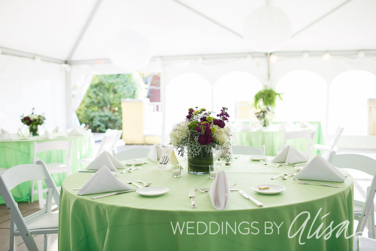 Fall wedding ceremony at Mellon Park