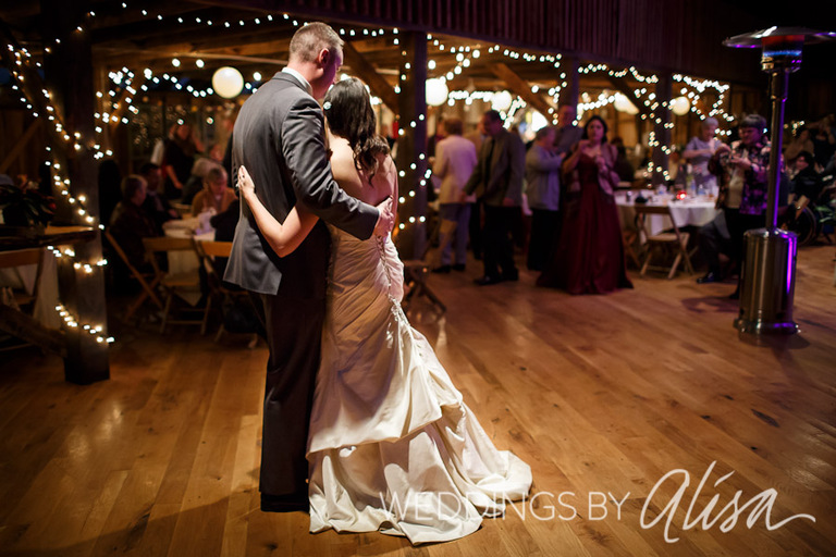 Dancing at Rustic Vintage Barn Wedding Reception in Pittsburgh