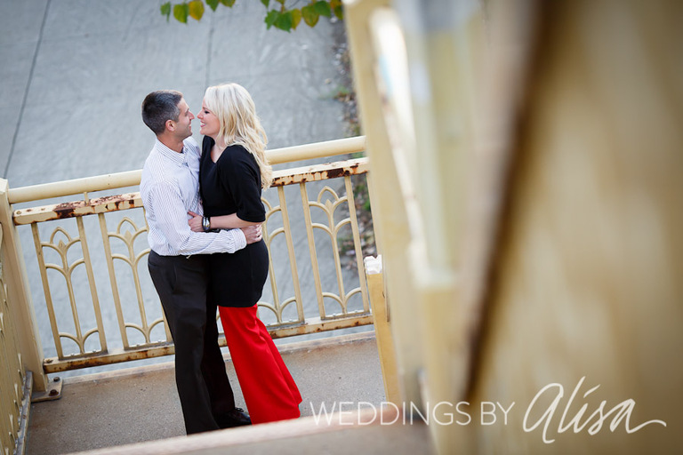 Yellow bridge in Pittsburgh Engagement