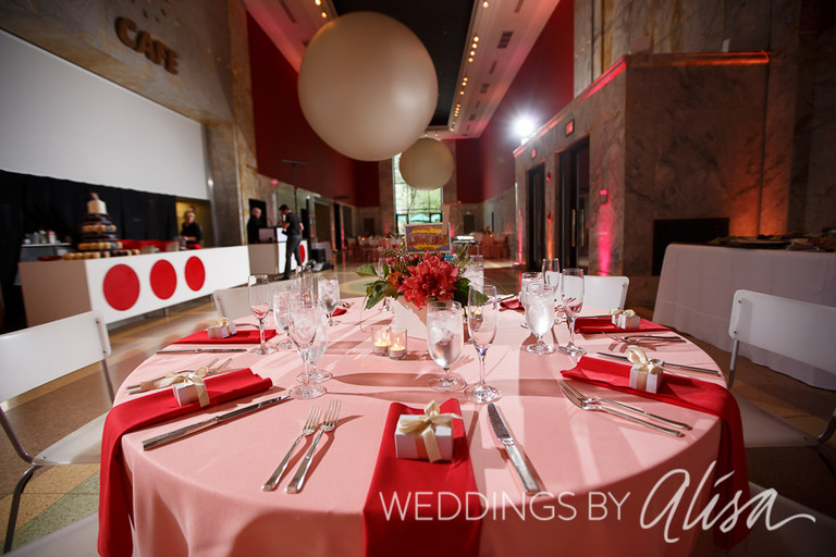 Pink Wedding Reception in Pittsburgh