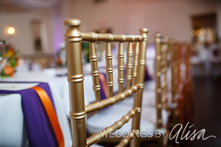 Chiavari chairs at wedding