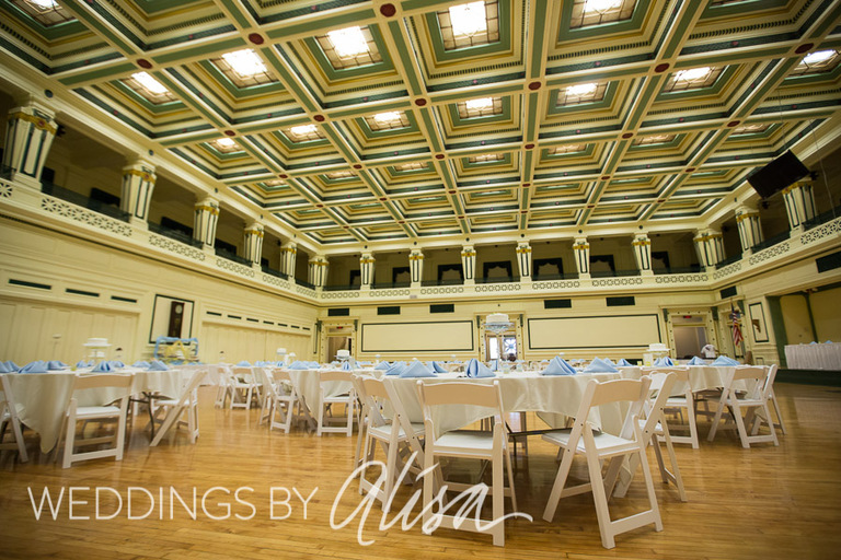 Wedding reception at Soldiers and Sailors in Oakland