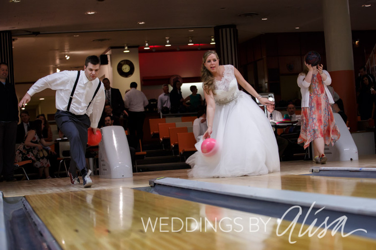 Bowling after party at PAA wedding