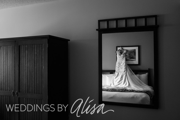 Bride getting ready for her wedding in West Virginia