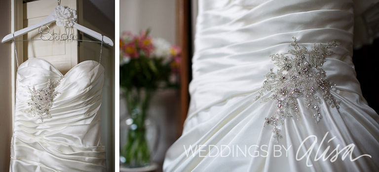 Mermaid style strapless bridal gown