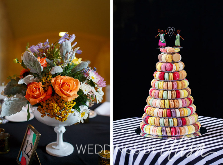 Macaroon Wedding Cake at Children's Museum in Pittsburgh