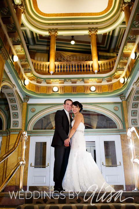 Bride and Groom at Grand Concourse Wedding Reception in Pittsburgh