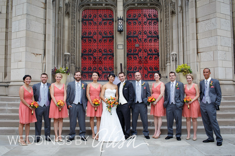 Bridal party photos around Oakland