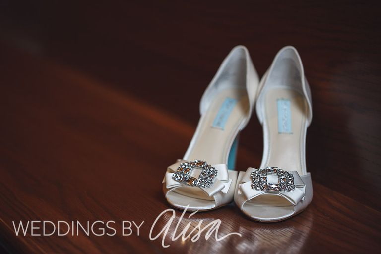 Sparkly bride high heels