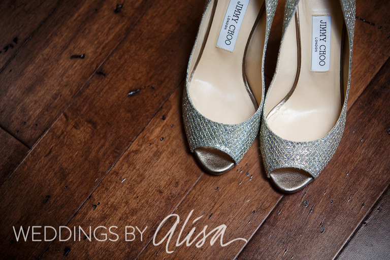 Glitter open toe Jimmy Choo Bride shoes Pittsburgh Wedding