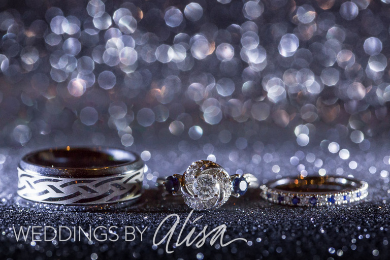 Glittery and sparkly wedding engagement rings