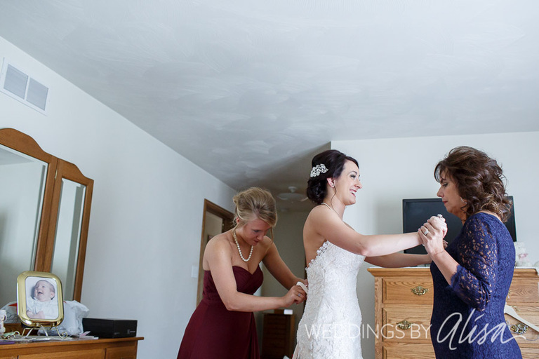 Bridal gown for Saxonburg farm wedding