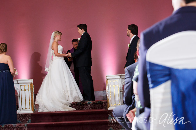 Wedding ceremony at the Grand Hall at the Priory