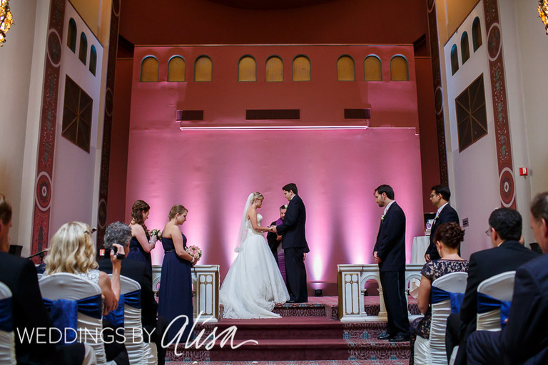 Groom Navy Suit with pink flowers in Pittsburgh