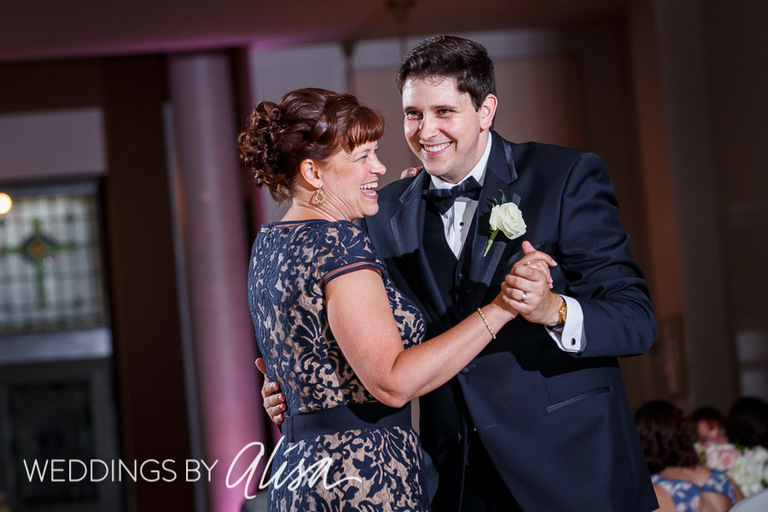 Mother Son Dance at Priory Wedding