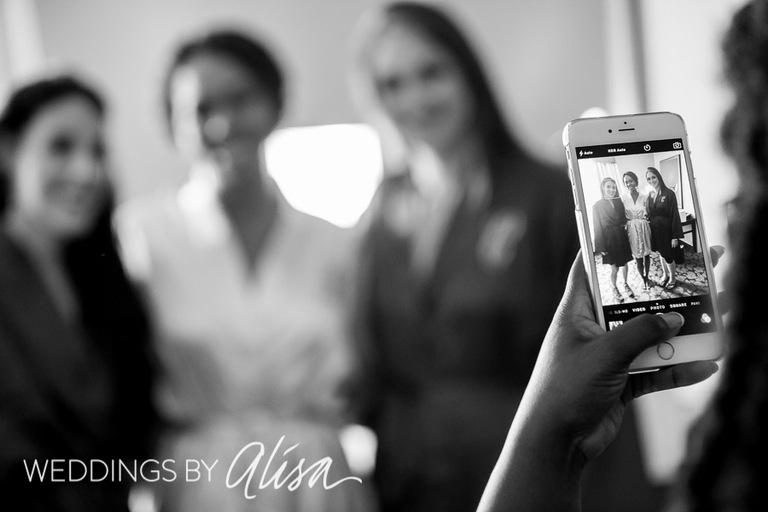 Bride getting ready at hotel in Pittsburgh