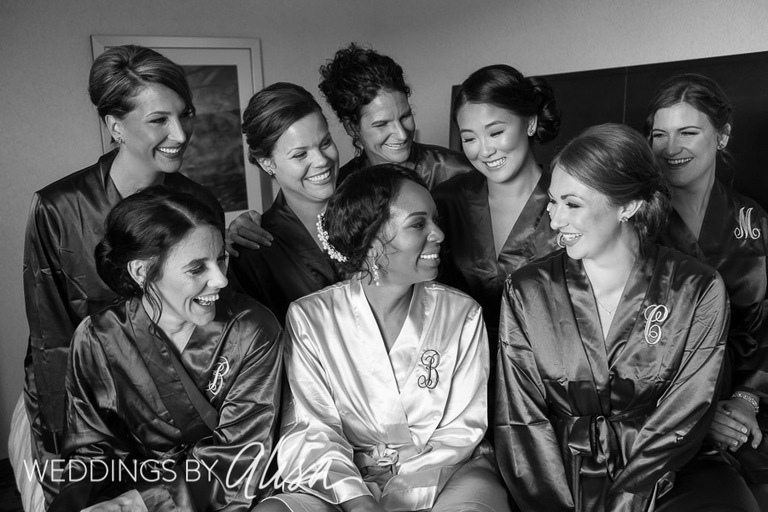Bridesmaids robes at Pittsburgh Wedding