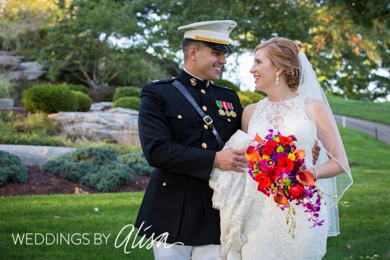 Colorful fall wedding bouquet flowers Pittsburgh