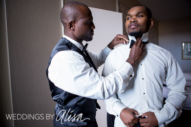Getting dressed at Renaissance Hotel