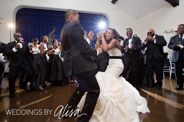 Black and white wedding details in Pittsburgh