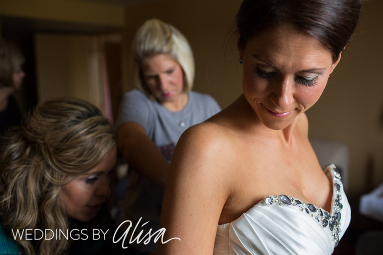 Bride getting ready for West Virginia Wedding