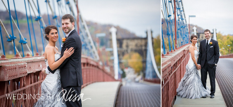 Wheeling Suspension Bridge Wedding Photos