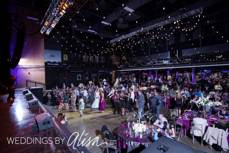 Gray and Purple wedding at Stage AE
