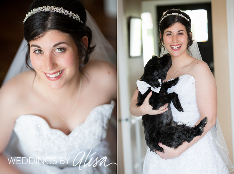 Bride and dog photos