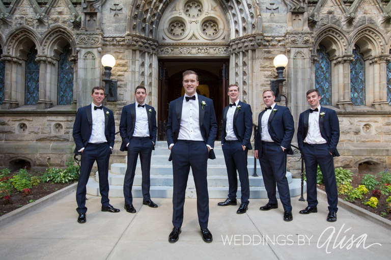 Navy Blue tuxedo groomsman Pittsburgh