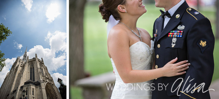 Summer wedding at Heinz Chapel