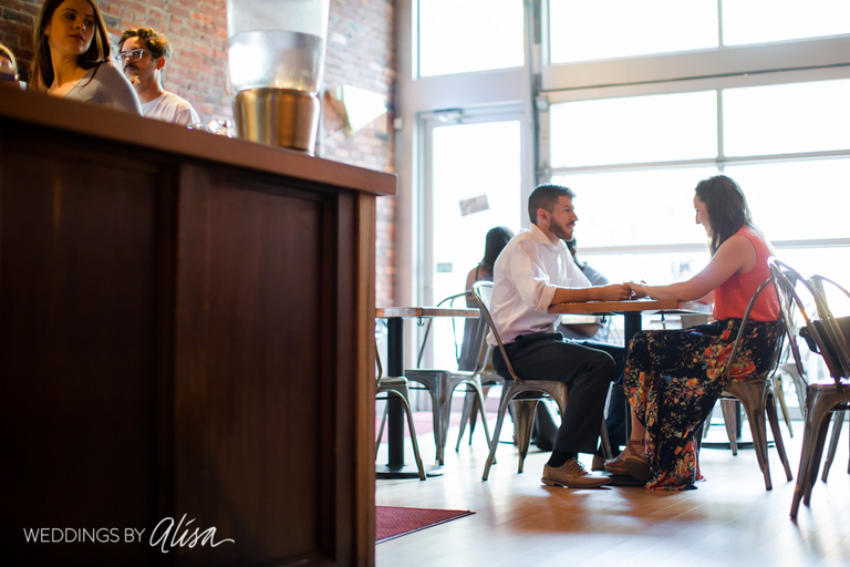 Coffee Shop Engagement Session in Pittsburgh