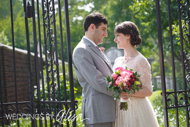 Walled garden Mellon Park wedding portraits