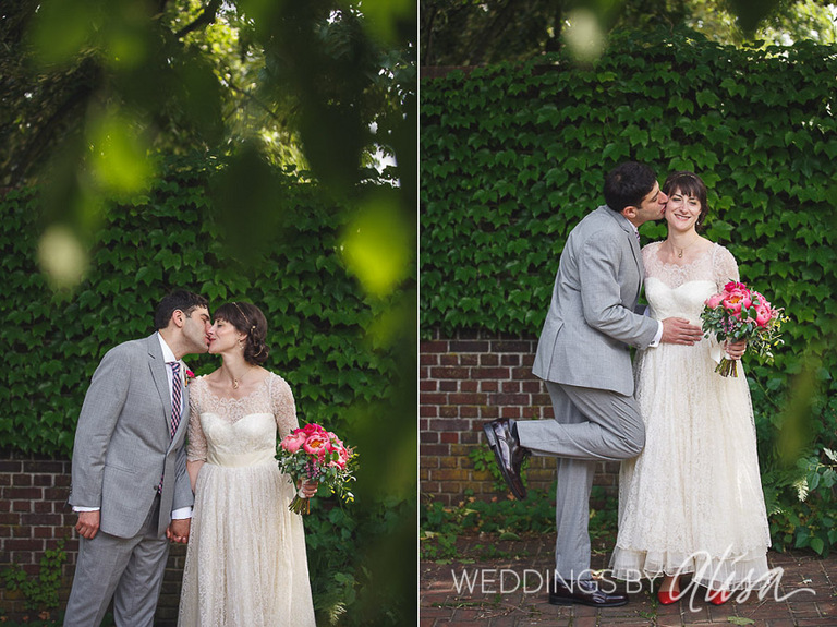 Funny, relaxed bride and groom portraits