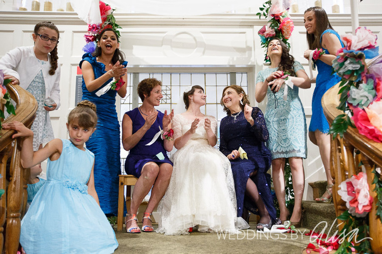 Colorful chuppah at Pittsburgh wedding