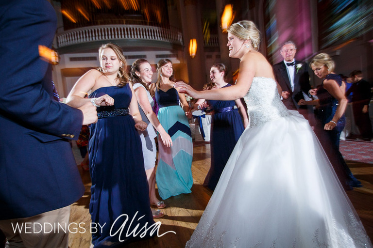 Fun action photos at Pittsburgh Wedding Reception