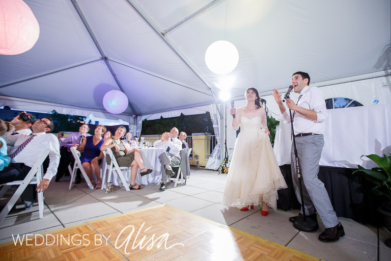 First Karaoke with bride and groom at Pittsburgh Wedding