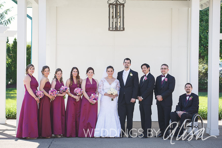 Wedding party photos at Hilton Southpointe