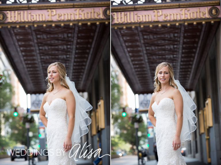 Bride Photos at Omni William Penn Hotel