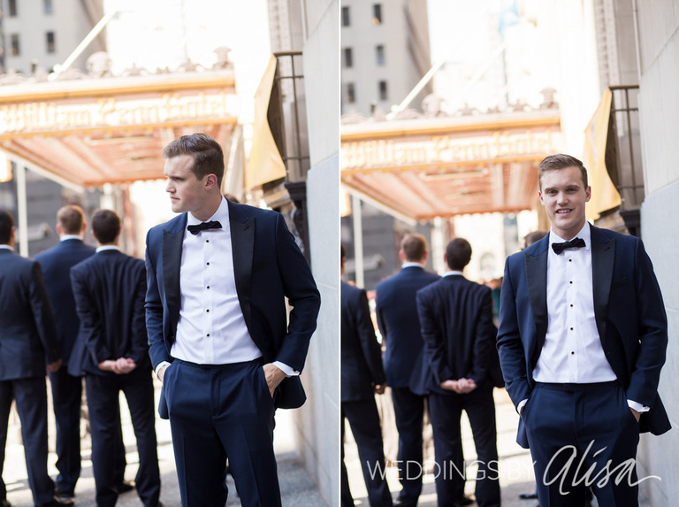 Groom portraits in Downtown Pittsburgh