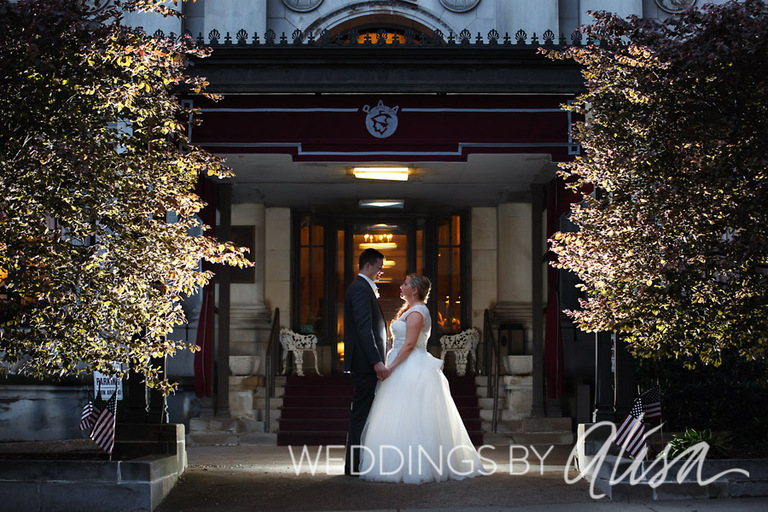 Night wedding photos in Pittsburgh