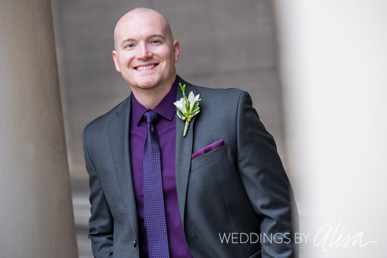 Groom portraits at Pittsburgh Columns Oakland