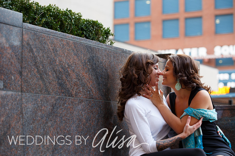 Theater Square Engagement session in Pittsburgh