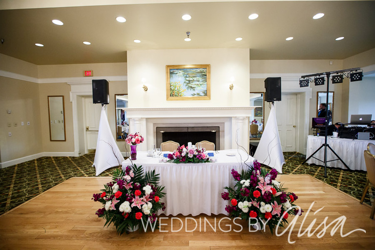 Bride and Groom Sweetheart Table