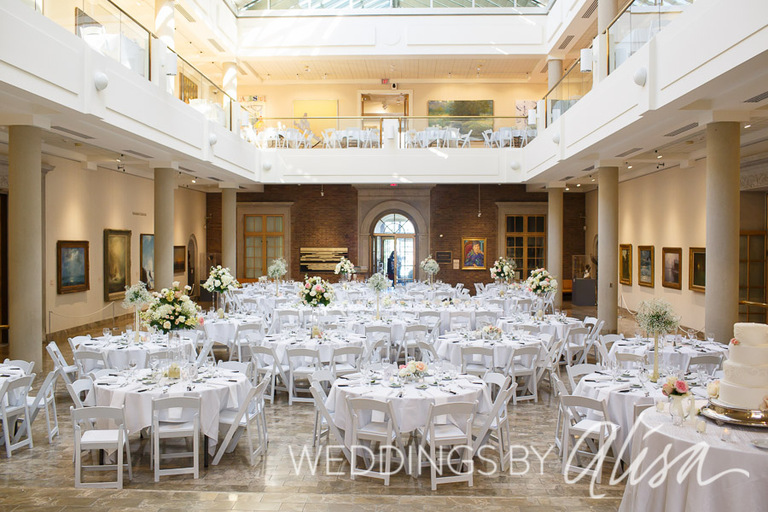 Wedding reception at Butler Art Museum in Youngstown