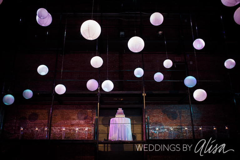 White luminaries at wedding in Pittsburgh